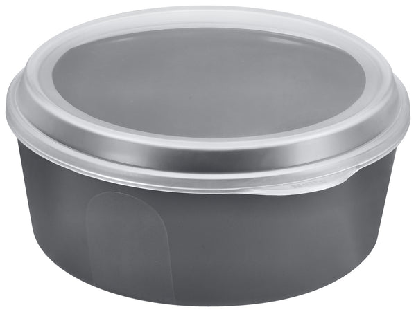 Mehrweg-Behälter Food Bowl; 750ml, 16x6 cm (ØxW); szary; okrągły; 12 sztuka / opakowanie