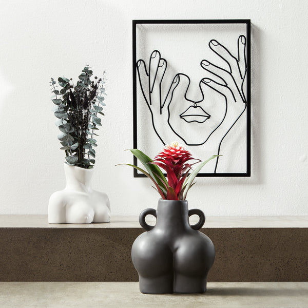 Vase Agata; 17x10.5x15 cm (DxSxW); biały