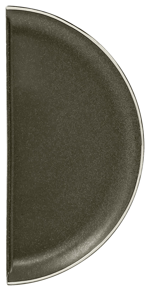 półtalerz płaski Ossora; 27.5x13.5 cm (DxS); ciemny taupe; półokrągły; 4 sztuka / opakowanie