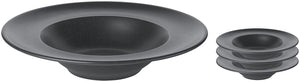 talerz do makaronów Masca; 850ml, 30.5x6.5 cm (ØxW); czarny; okrągły; 4 sztuka / opakowanie