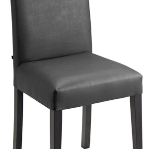 krzesło Elegance sztuczna skóra; 46.5x51x95.5 cm (SxGxW); siedzisko antracyt, stelaż wenge; 2 sztuka / opakowanie