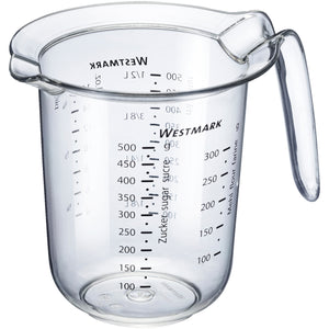 dzbanek miarowy; 1000ml, 15.5x19 cm (ØxW); transparentny