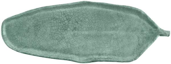 półmisek Tuska; 64.5x24x2.5 cm (DxSxW); zielony/szary; w kształcie liścia; 3 sztuka / opakowanie