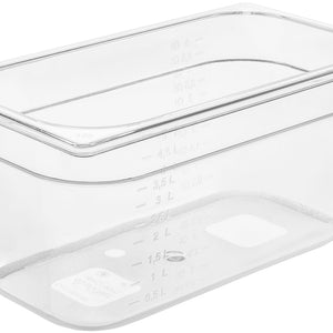 pojemnik GN Trigno 44986; Größe GN 1/3, 5500ml, 32.5x17.5x15 cm (DxSxG); transparentny