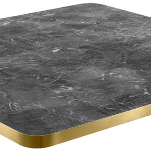blat Marvani kwadratowy; 68x68x2.5 cm (DxSxW); złoto/czarny/marmurkowy; kwadrat