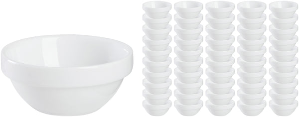 mini porcelana Coaja opak. 50 sztuk; 70ml, 7.5x3.4 cm (ØxW); biały; 50 sztuka / opakowanie