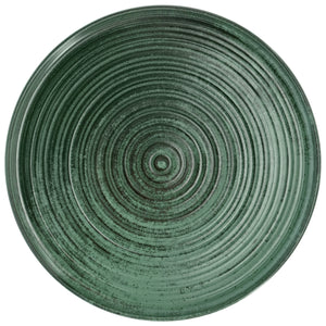 talerz płaski z rantem Etana; 27x1.4 cm (ØxW); zielony; okrągły; 6 sztuka / opakowanie
