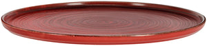 talerz płaski z rantem Etana; 30x1.4 cm (ØxW); czerwony; okrągły; 4 sztuka / opakowanie