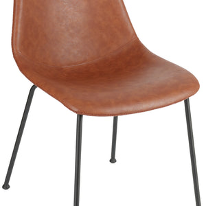 Stuhl Velaro Sitzfläche Kunstleder; 49x62x81 cm (SxGxW); siedzisko rdzawy brąz