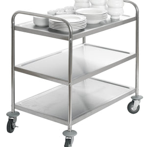 wózek serwisowy Standard 3B 3 półki; 85x54x93 cm (SxGxW); srebro