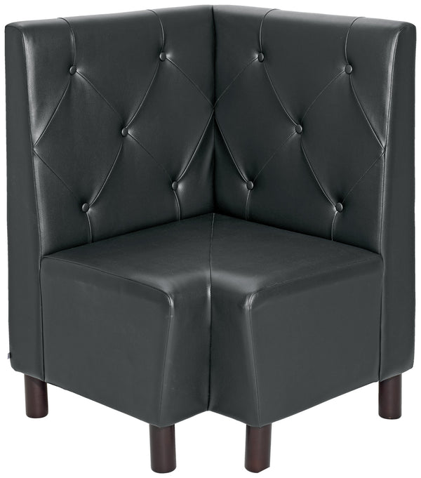 element narożny Lerida sztuczna skóra; 75x75x102 cm (SxGxW); czarny