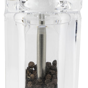 Młynek do pieprzu z solniczką Pontarlier; 15 cm (W); transparentny; 6 sztuka / opakowanie