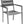 Outdoor-Stuhl Lamero mit Armlehnen; 55x60x88.5 cm (SxGxW); siedzisko antracyt