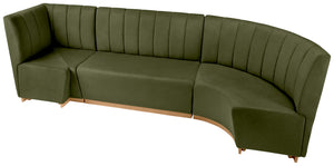 Eckbank Espara; 70x70x101 cm (SxGxW); siedzisko zielony