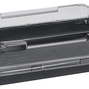 pudełko na sushi z PET; 17.1x12.3x4.3 cm (DxSxW); czarny; prostokątny; 500 sztuka / opakowanie