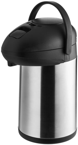 termos z pompką Lomé; 3000ml, 17x34 cm (ØxW); srebro