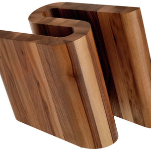 Messerblock Abegail; 17x27.5x26.5 cm (DxSxW); orzech włoski naturalny