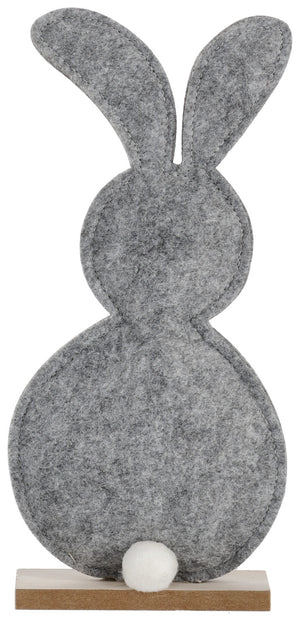 stojak z zajączkiem wielkanocnym	 Aldo; 12x4x26 cm (DxSxW); szary/brązowy