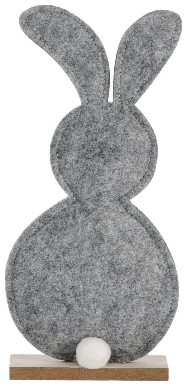 stojak z zajączkiem wielkanocnym	 Aldo; 12x4x26 cm (DxSxW); szary/brązowy