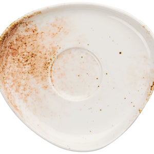 spodek do filiżanki do espresso Purior; 12.5x11x2.1 cm (DxSxW); biały/brązowy; owalny; 6 sztuka / opakowanie
