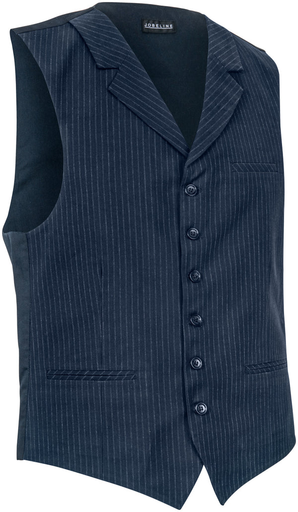 kamizelka męska Pinstripe; Kleidergröße 48; ciemny niebieski