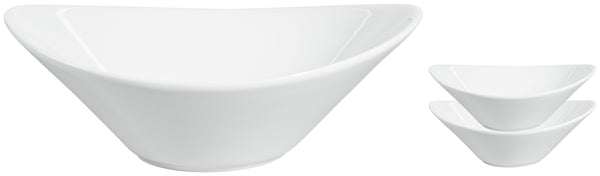 miska Amsterdam; 1000ml, 26x20.8x9 cm (DxSxW); biały; owalny; 3 sztuka / opakowanie