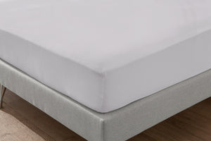 prześcieradło z gumką Jersey; 180-200x190-200 cm (SxD); jasny szary