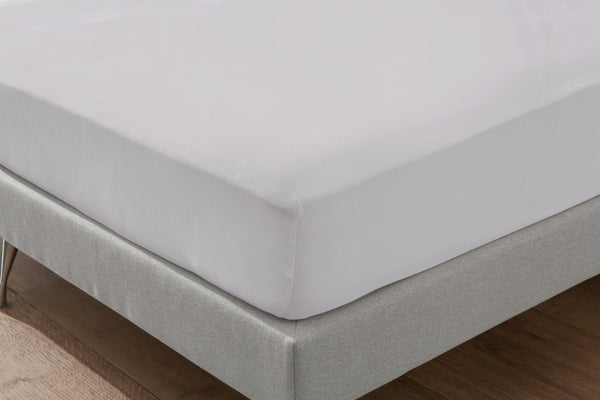 prześcieradło z gumką Jersey; 180-200x190-200 cm (SxD); jasny szary