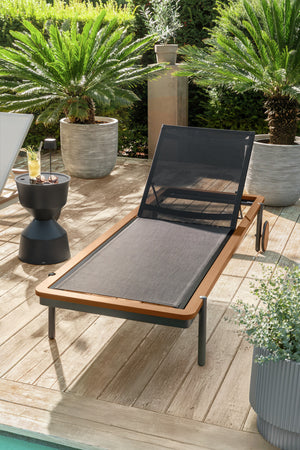 Outdoor-Beistelltisch Nava; 33.6x51 cm (ØxW); Platte antracyt