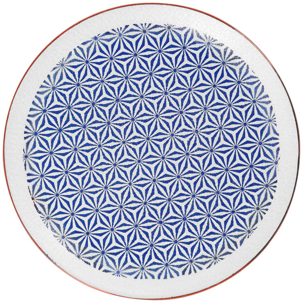 Glasteller Fantin; 30 cm (Ø); biały/niebieski; okrągły; 6 sztuka / opakowanie