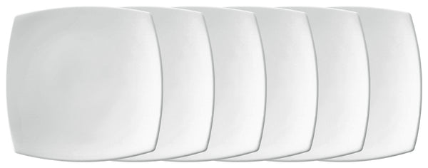 talerz płaski Bali; 24x24x1.6 cm (DxSxW); biały; kwadrat; 6 sztuka / opakowanie