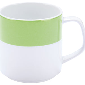 kubek Multi-Color; 245ml, 6x7.8 cm (ØxW); biały/zielony; okrągły; 6 sztuka / opakowanie