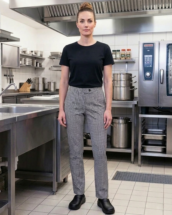 Spodnie kucharskie damskie Pepita