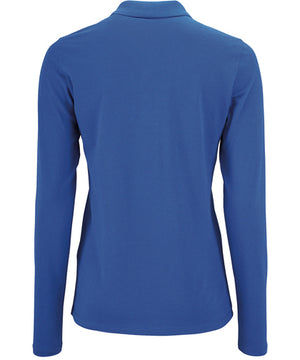 Koszulka polo damska Natural z długim rękawem