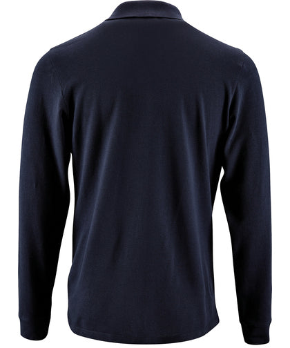 Koszulka polo męska Natural z długim rękawem