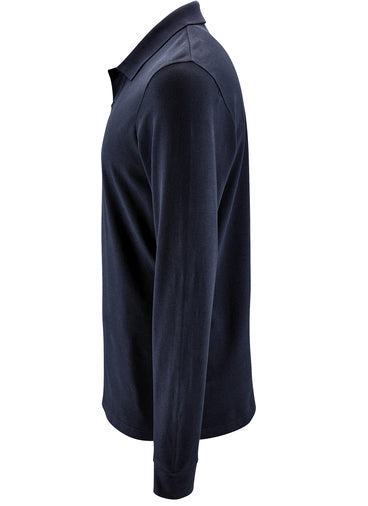 Koszulka polo męska Natural z długim rękawem