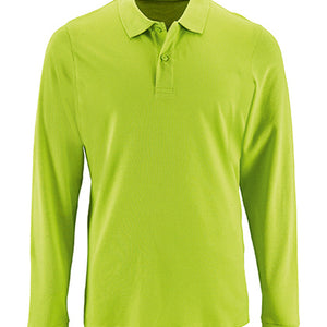 Koszulka polo męska Natural z długim rękawem