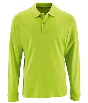 Koszulka polo męska Natural z długim rękawem