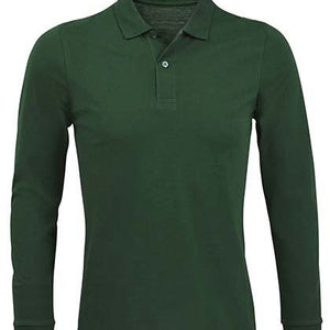 Koszulka polo męska Natural z długim rękawem