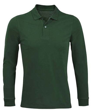 Koszulka polo męska Natural z długim rękawem