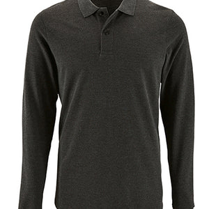 Koszulka polo męska Natural z długim rękawem