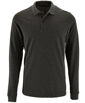 Koszulka polo męska Natural z długim rękawem