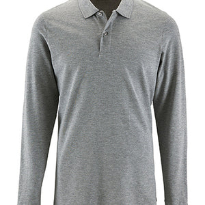 Koszulka polo męska Natural z długim rękawem