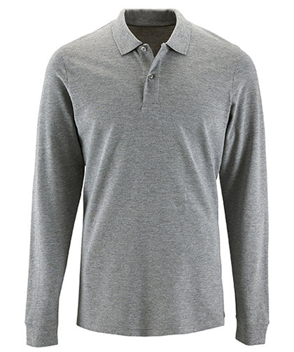 Koszulka polo męska Natural z długim rękawem