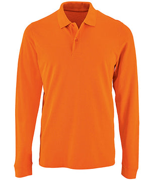 Koszulka polo męska Natural z długim rękawem