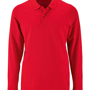 Koszulka polo męska Natural z długim rękawem