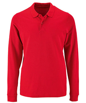 Koszulka polo męska Natural z długim rękawem