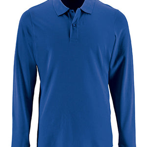 Koszulka polo męska Natural z długim rękawem