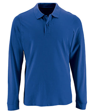 Koszulka polo męska Natural z długim rękawem