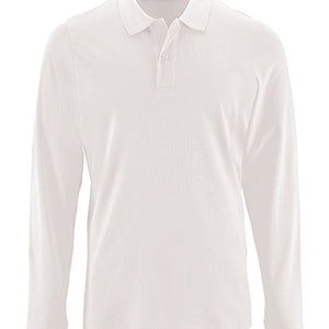 Koszulka polo męska Natural z długim rękawem